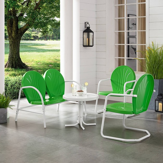 Griffith 4pc Outdoor Conversation Set Kelly Green Crosley