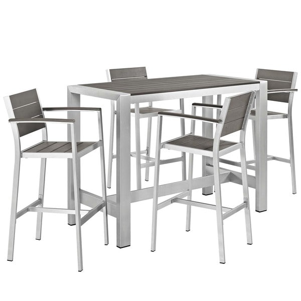 Shore 5piece Outdoor Patio Aluminum Dining Set