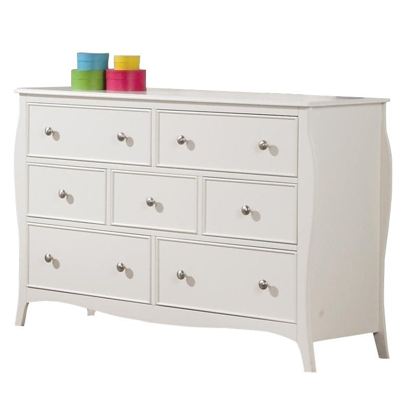 Coaster Dominique 3PC Set of 2 Night Stands and Dresser Set in White