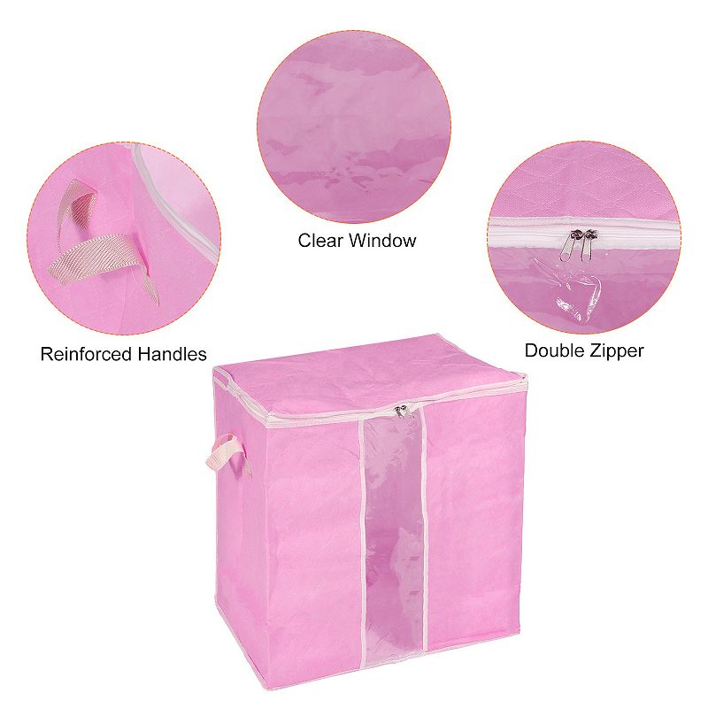 Foldable Wardrobe Storage Box Clothes Storage Bag Organizer， 4pcs