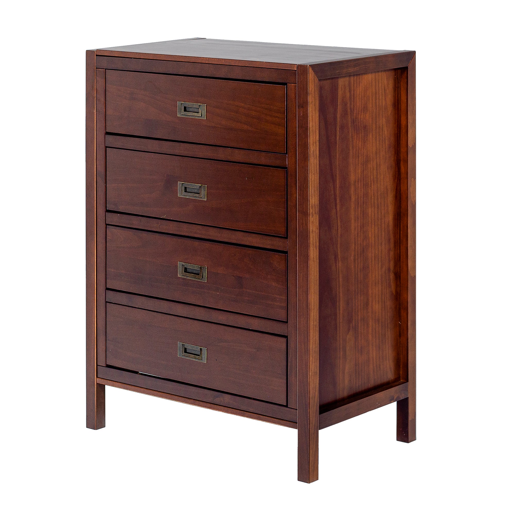 Chateau Lyon Annabelle Four Drawer Solid Wood Walnut Dresser