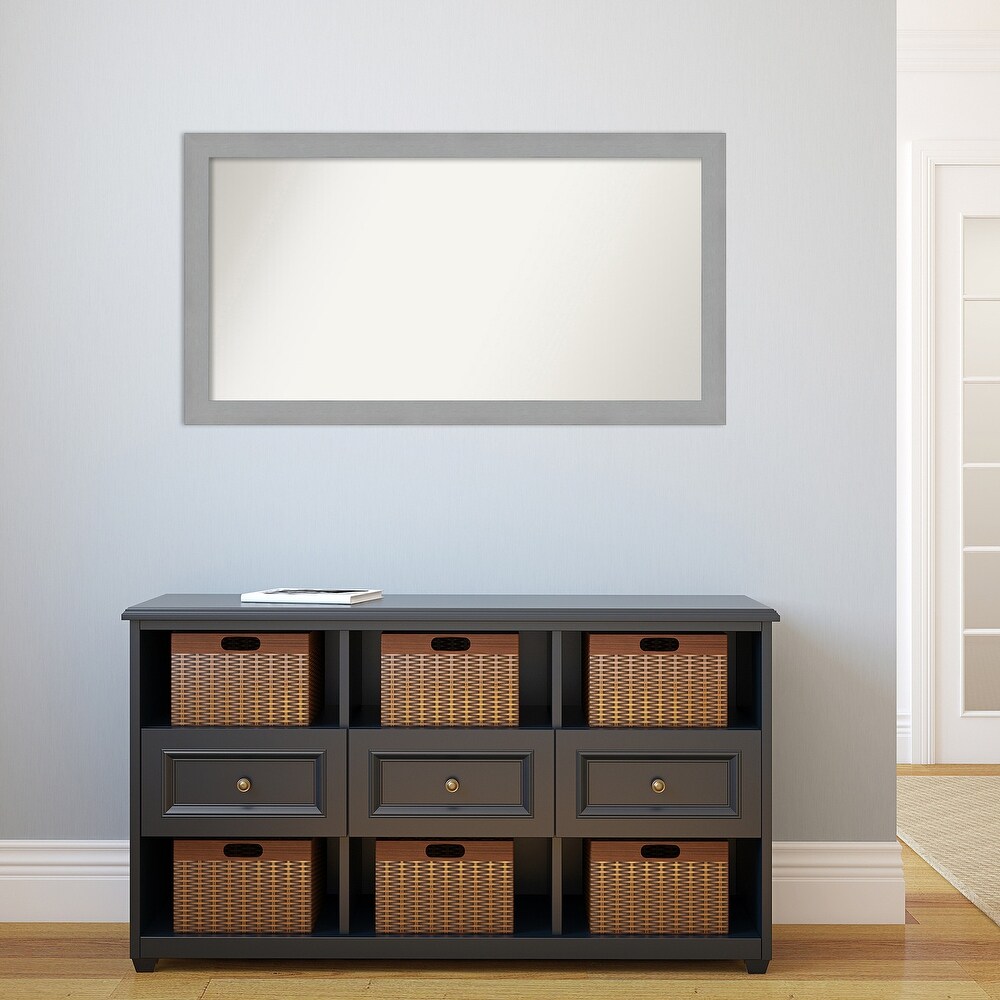 Choose Your Custom Size  23 in short side  Brushed Nickel Framed Bathroom Vanity Wall Mirror