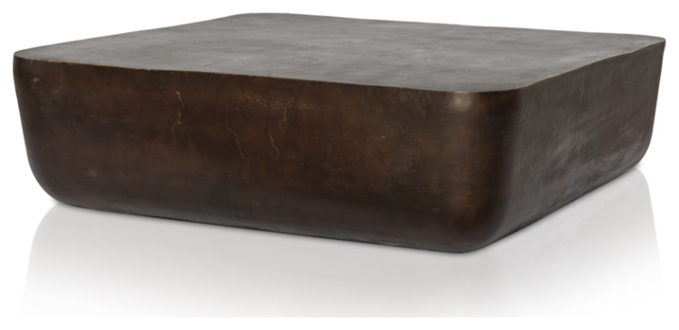 Bellini Wide Square Outdoor Coffee Table   Industrial   Outdoor Coffee Tables   by Marco Polo Imports  Houzz