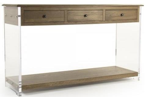 Wall Console TALON Chestnut Transparent Acrylic Oak   Contemporary   Console Tables   by EuroLuxHome  Houzz