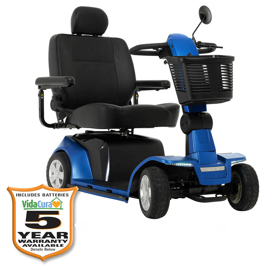 Pride Mobility Maxima 4-Wheel Scooter Blue 500 lbs. Weight Capacity with Available Extended Warranty