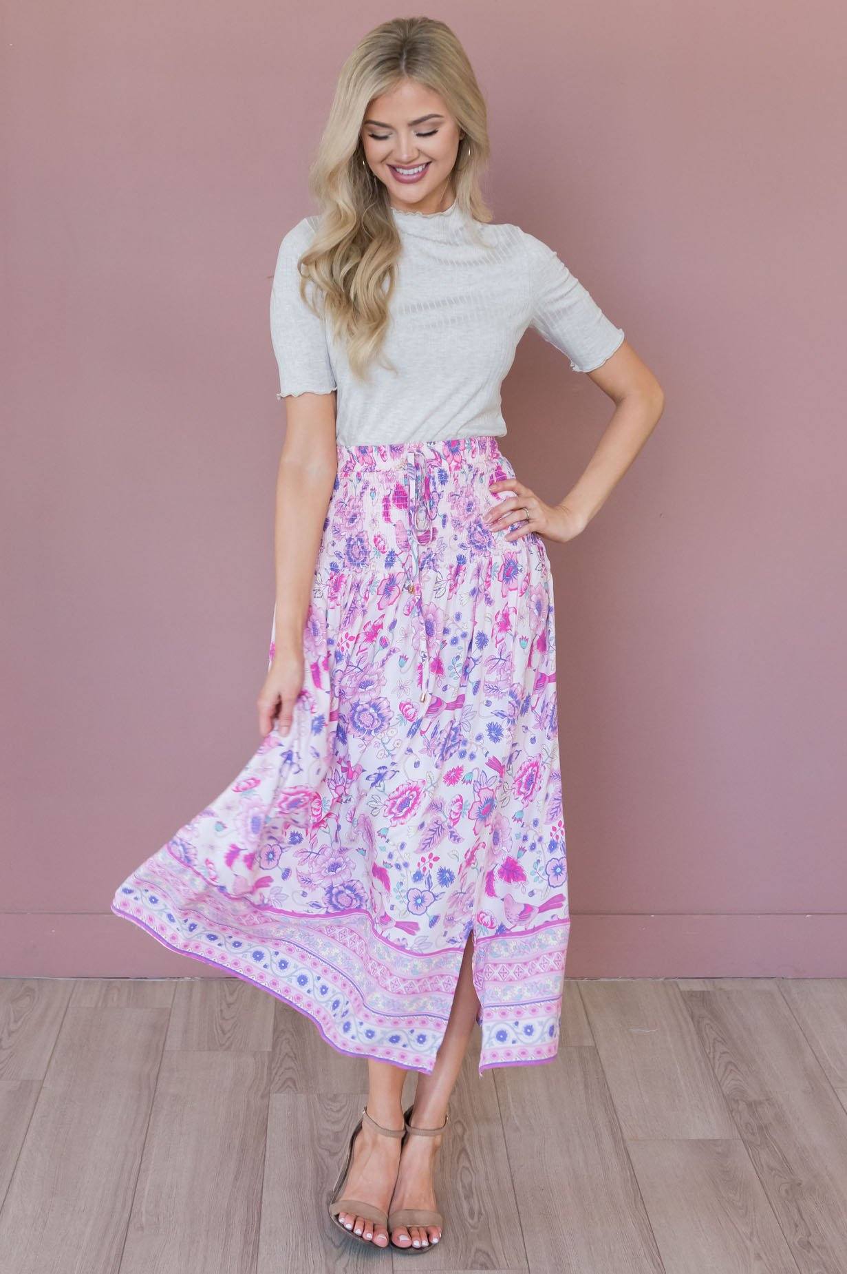 Twirl With Me Modest Bohemian Skirt