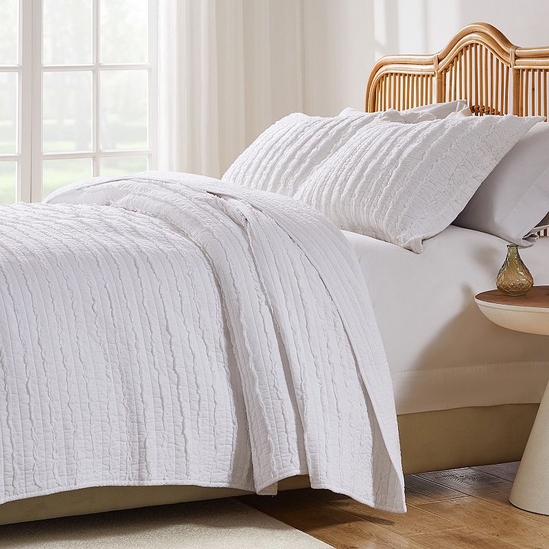 Greenland Home Fashions Ruffled Reversible Quilt Set