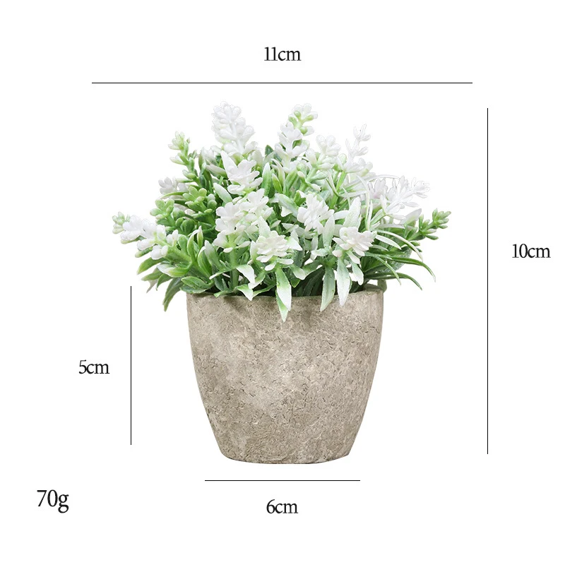 Plastic plants faux mini home garden decor supplies artificial bonsai