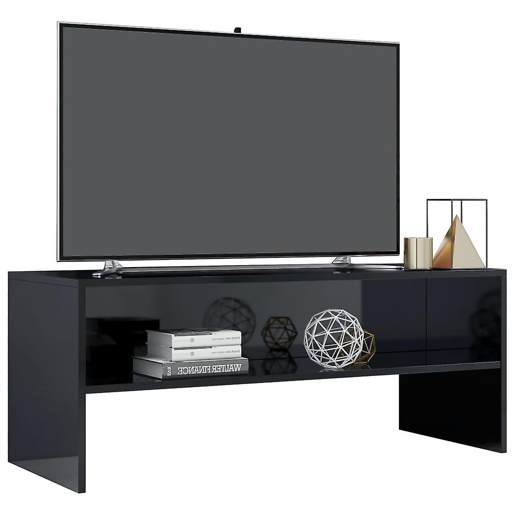 Tv Cabinet High Gloss Black 100x40x40 Cm Engineered Wood