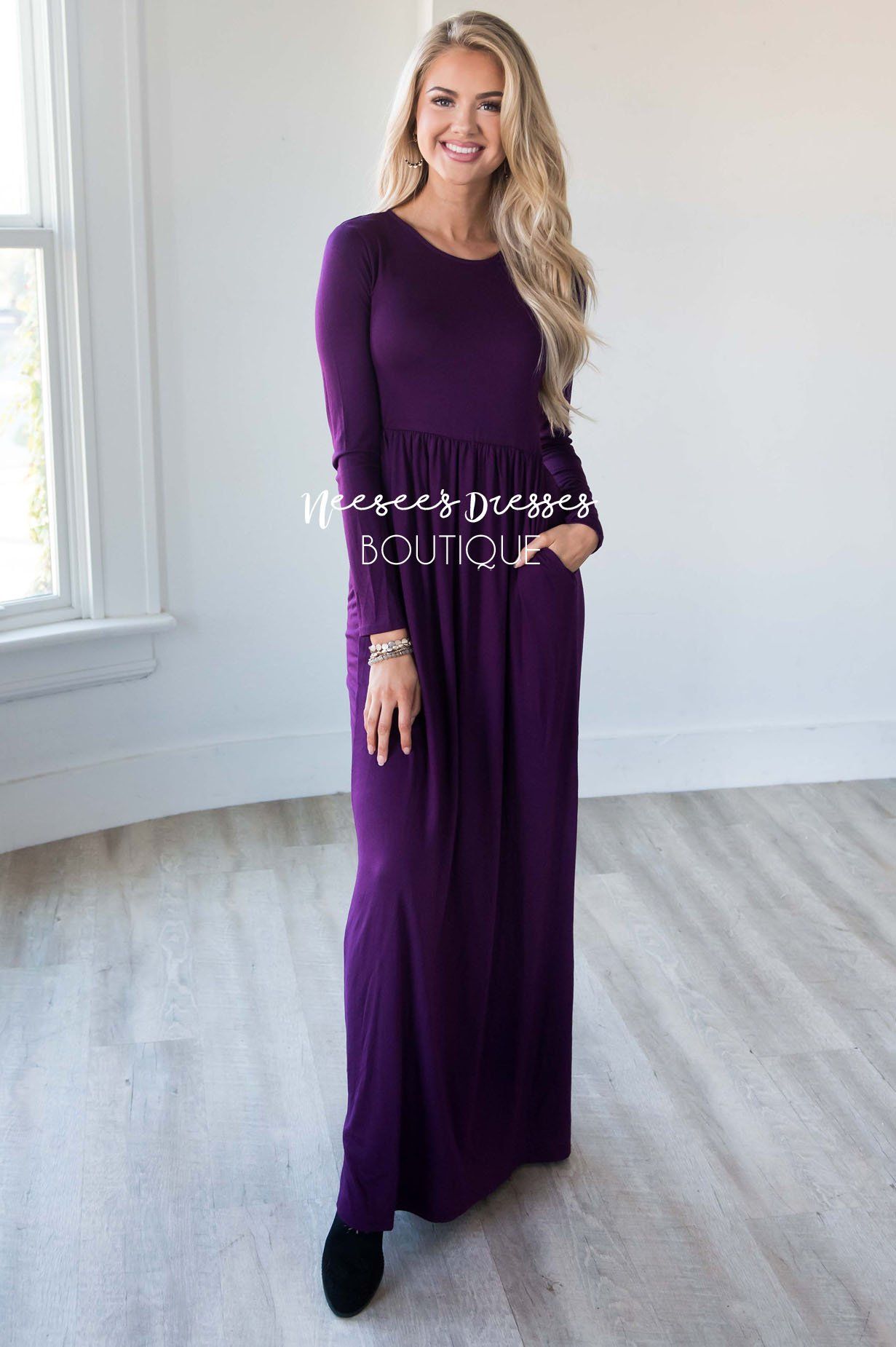 The Aline Long Sleeve Maxi Dress