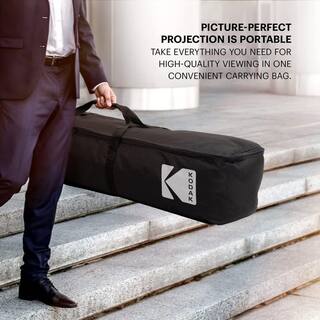 Kodak 120 in. Projector Screen Portable Projector Screen and Stand with Carry Bag RODPJSFFSG120