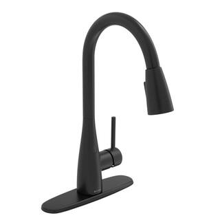 Glacier Bay Vazon Touchless Single-Handle Pull-Down Sprayer Kitchen Faucet with TurboSpray in Matte Black HD67798W-1110H