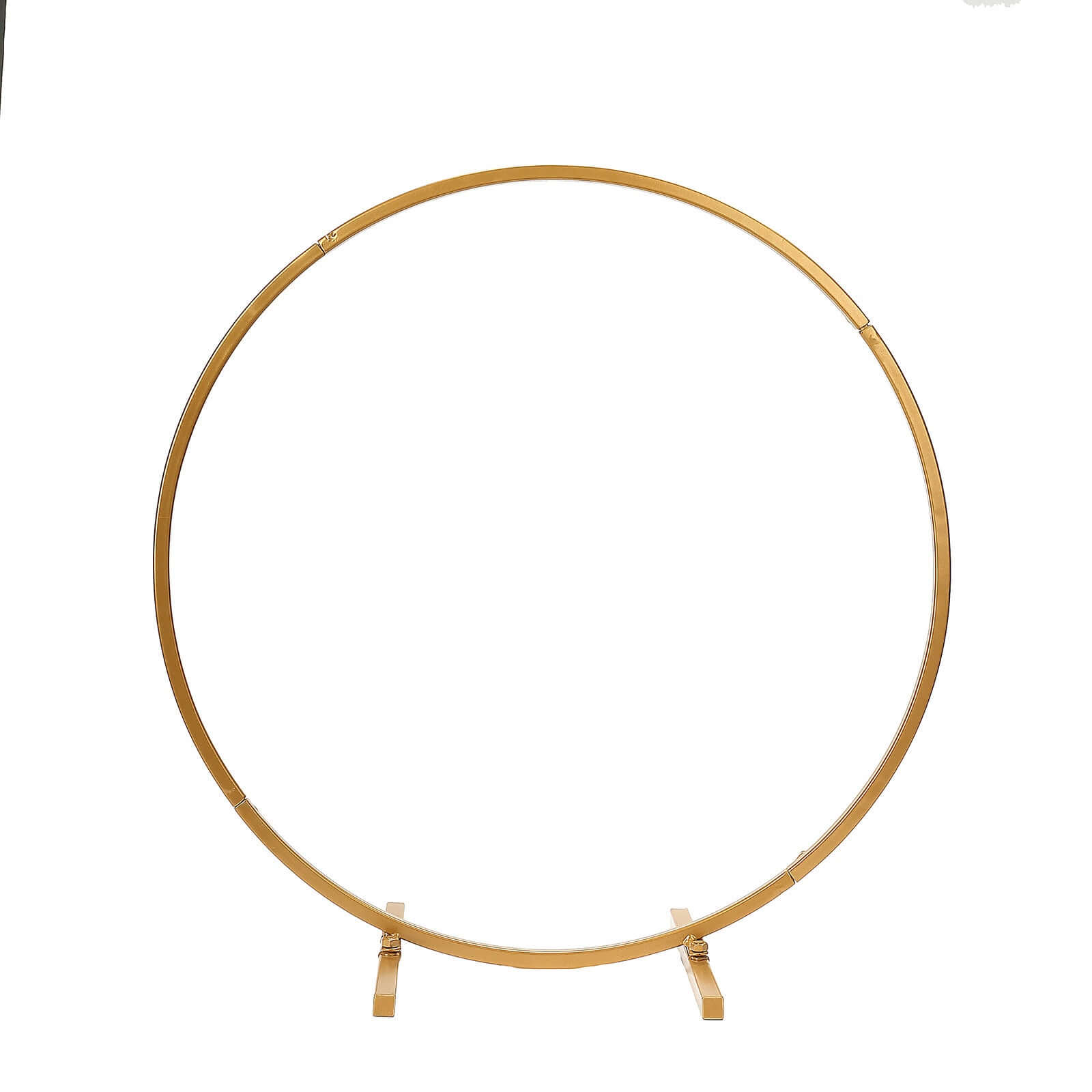 Gold Round Arch Wedding Centerpiece, Metal Hoop Wreath Tabletop Decor 20