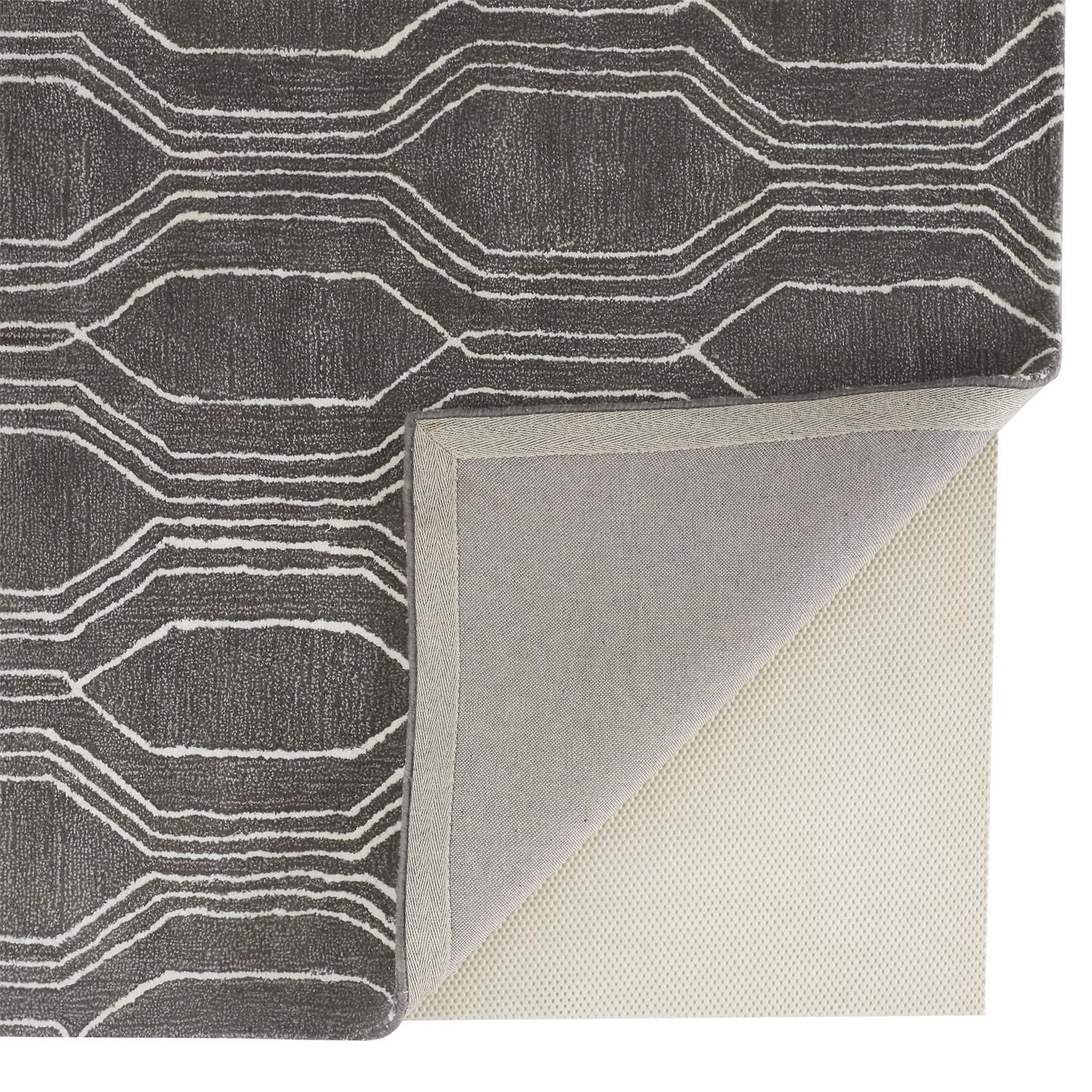 Rainor Hand Tufted Gray and Ivory Rug by BD Fine