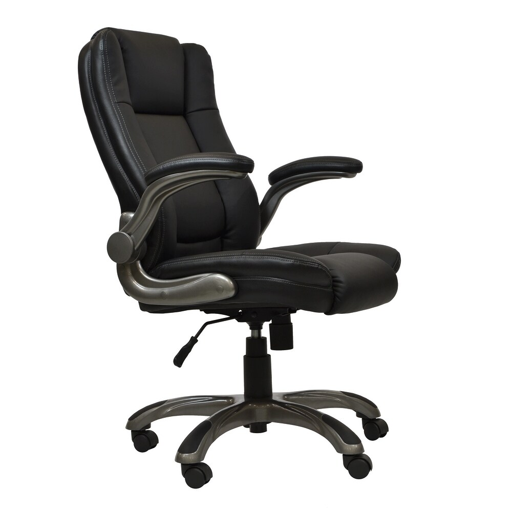 Executive Office Computer Desk Chair with Armrests  Ergonomic Chair with Adjustable Height   Tilt Angle Home Office Desk Chairs