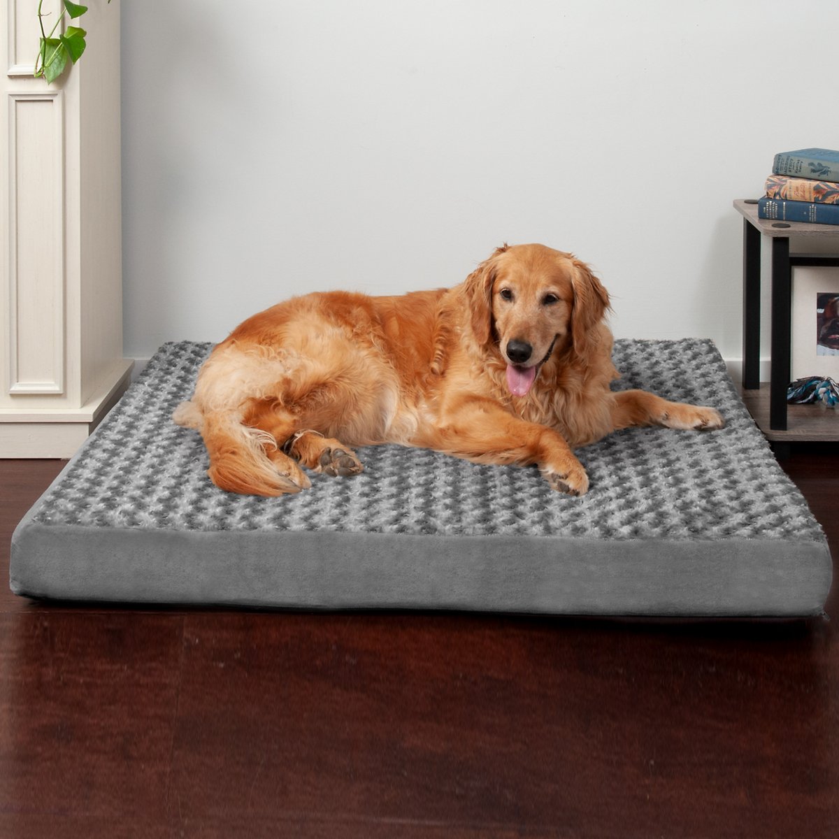 FurHaven NAP Ultra Plush Orthopedic Deluxe Cat and Dog Bed w/Removable Cover， Gray