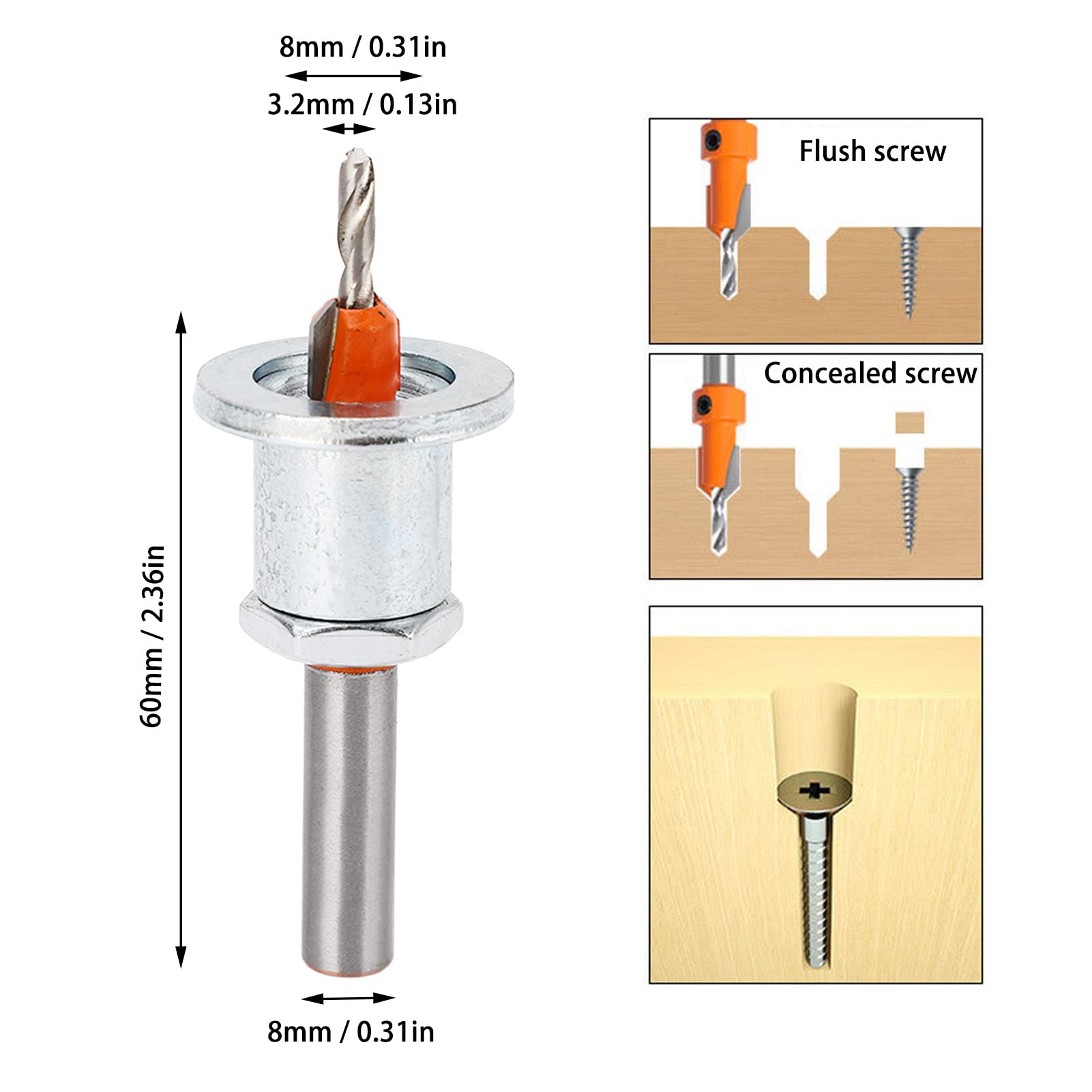 💥Made in Germany, Sole Agent💥 Limiting Countersunk Hole Drill Alloy Head Tapered Hole Drill