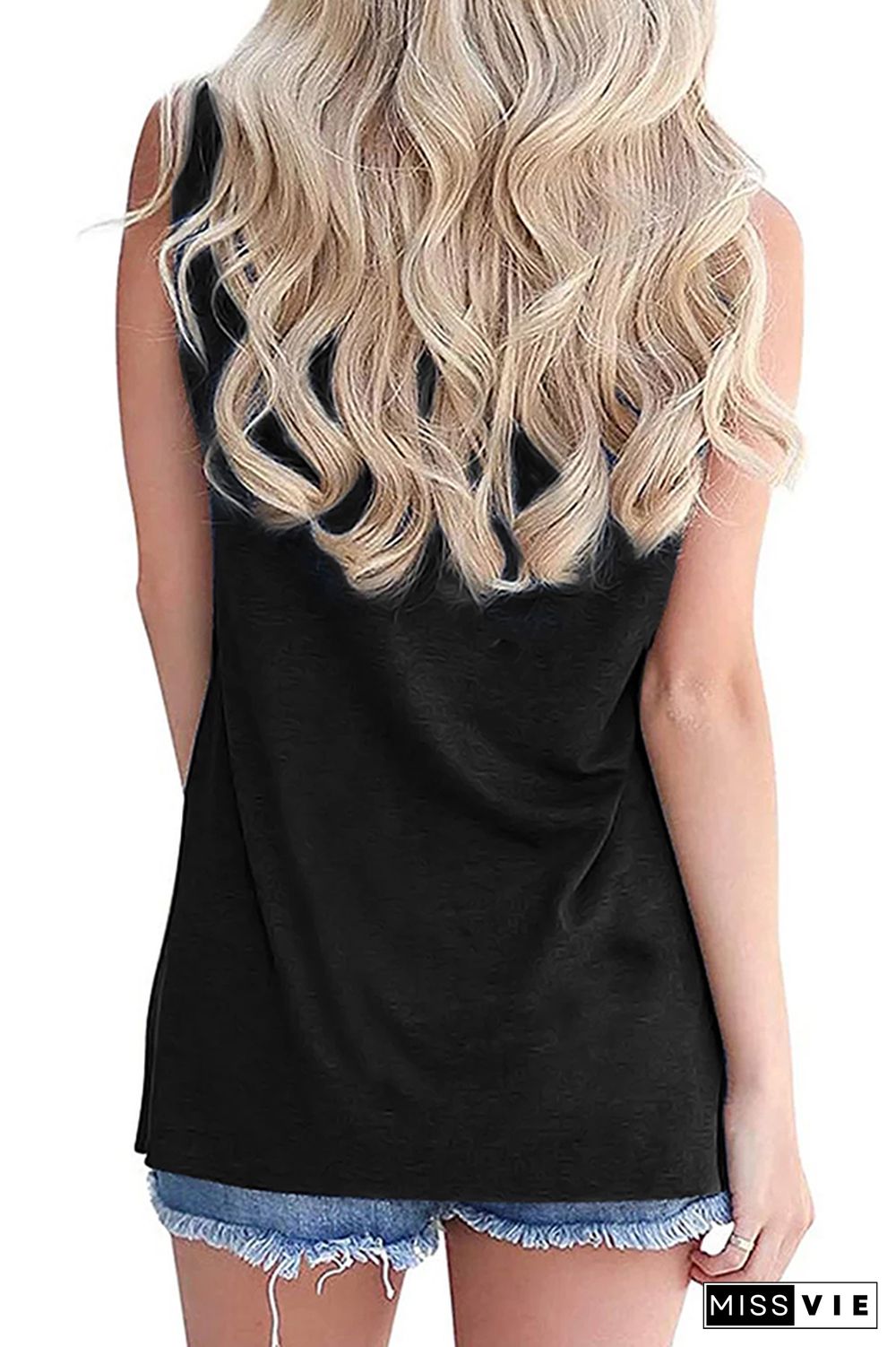 Sleeveless Solid Color Tank Top