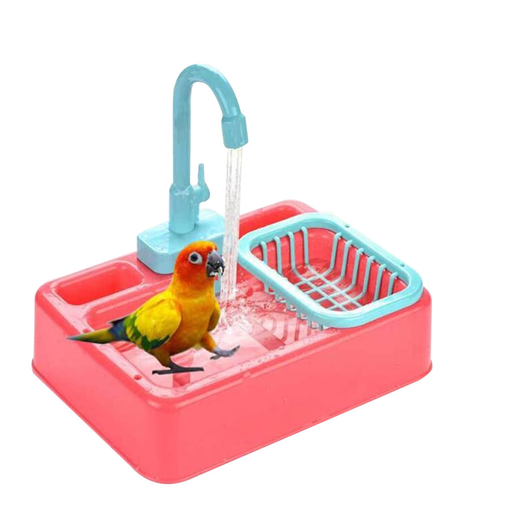 Bird Bathtub， Parrot Automatic Bathtub With Faucet， Bird Shower Bathtub For Pet