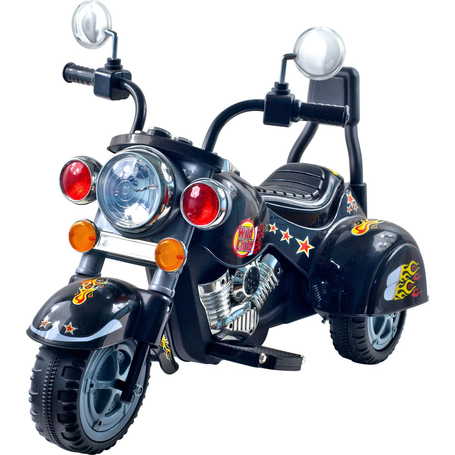 Ride on Toy 3 Wheel Trike Chopper Motorcycle for Kids by Hey! Play! 8211 Battery Powered Ride on Toys for Boys and Girls 18 Months 8211 4 Year Old Black  Crowdfused