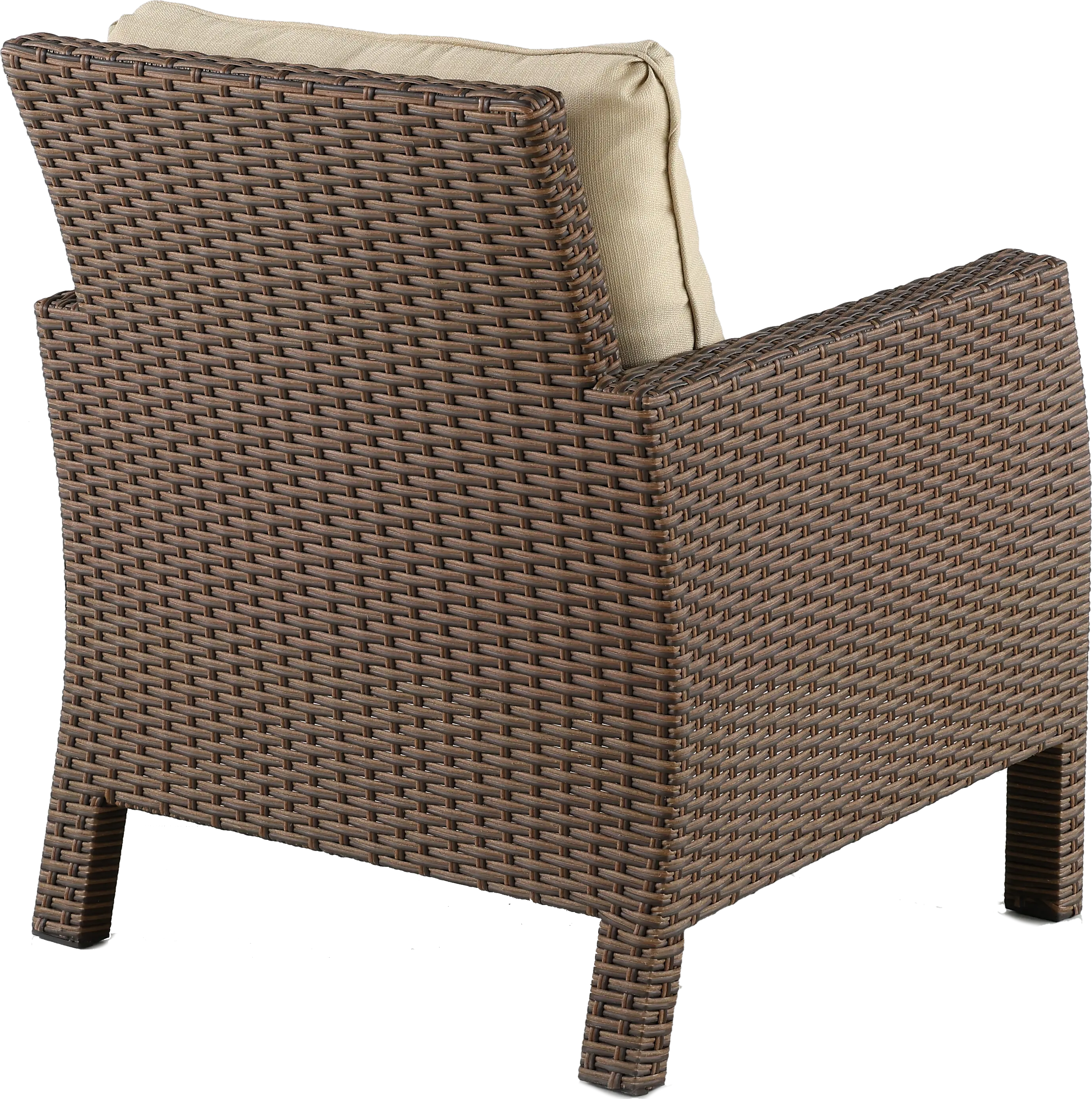 Arcadia Wicker Patio Chair with Linen Cushion