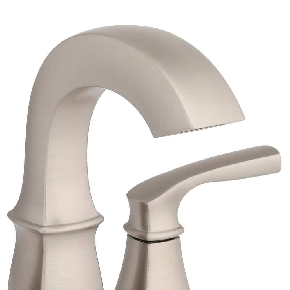 MOEN Hensley 4 in Centerset 2Handle Bathroom Faucet in Spot Resist Brushed Nickel