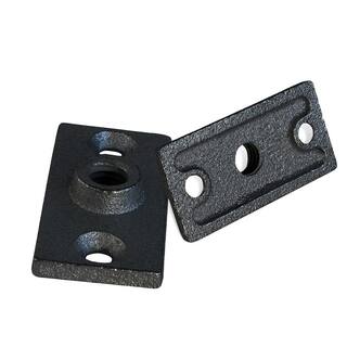 The Plumber's Choice 12 in. Threaded Rod Hanger Plate in Uncoated Iron 12CLFPL-N