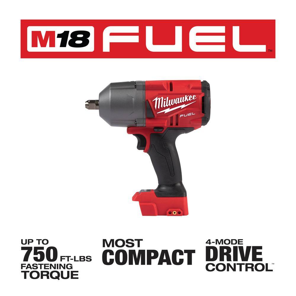 MW M18 FUEL 18V Lithium-Ion Brushless Cordless 12 in. Impact Wrench with Pin Detent (Tool-Only) 2766-20