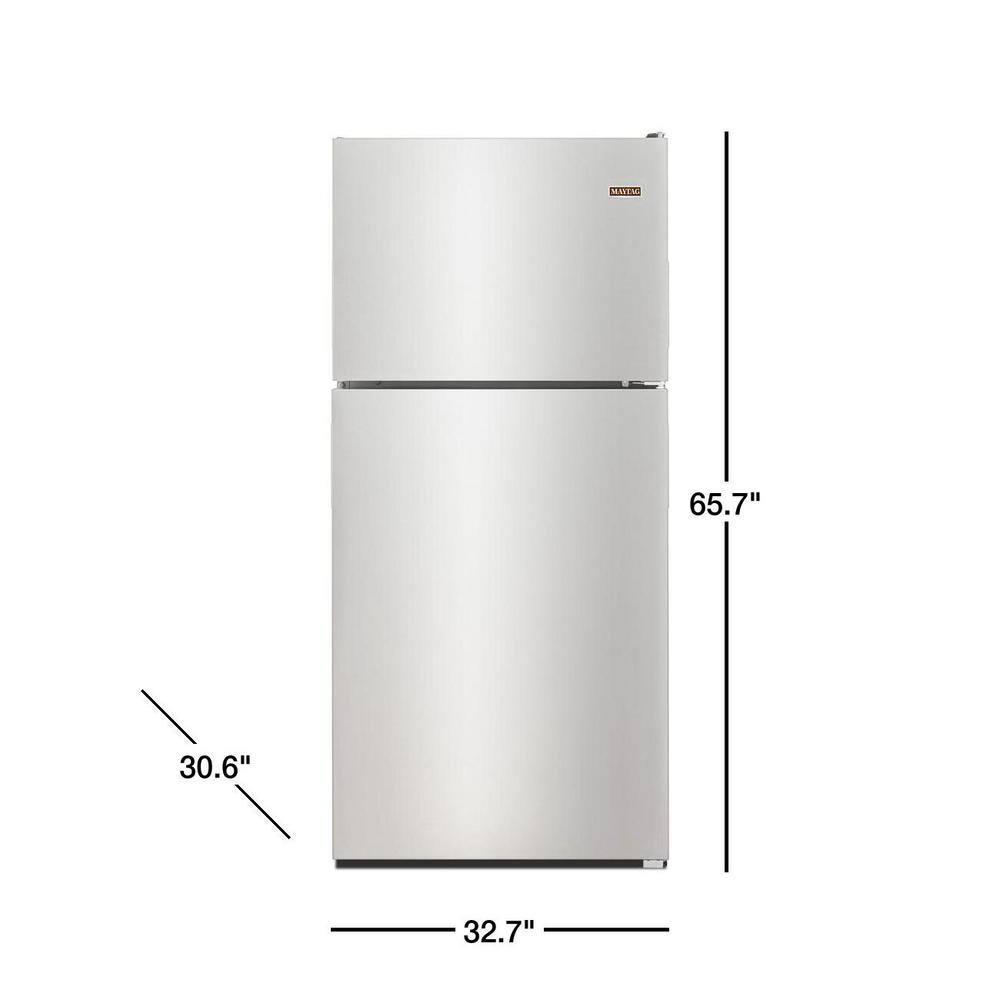 Maytag 21 cu. ft. Top Freezer Refrigerator in Fingerprint Resistant Stainless Steel MRT311FFFZ