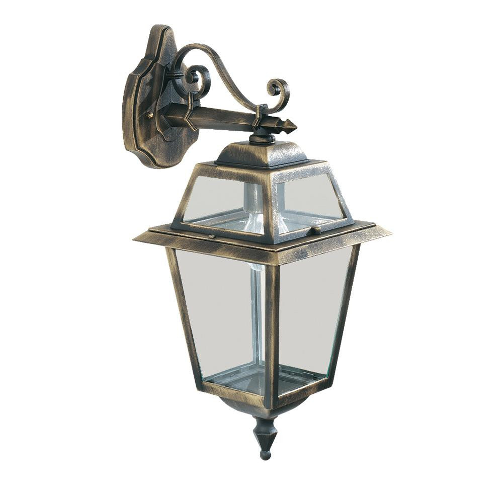 Searchlight 1522 New Orleans Black & Gold Outdoor Traditional Down Lantern Wall Light