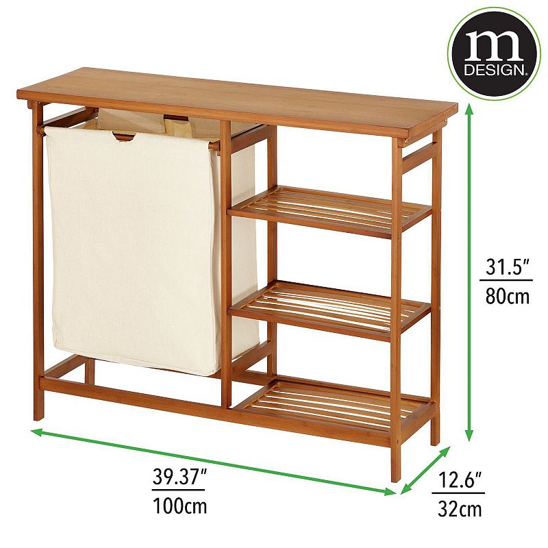 mDesign Freestanding Laundry Furniture Storage and Hamper