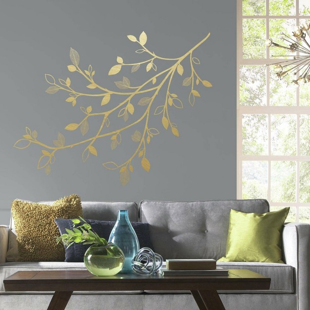 3d Leaves Branch Peel And Stick Giant Wall Decal Roommates