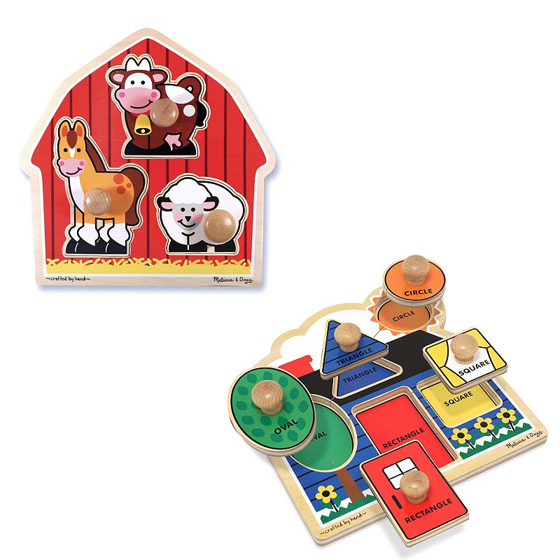 Melissa and Doug 2-pk. Jumbo Knob Puzzles