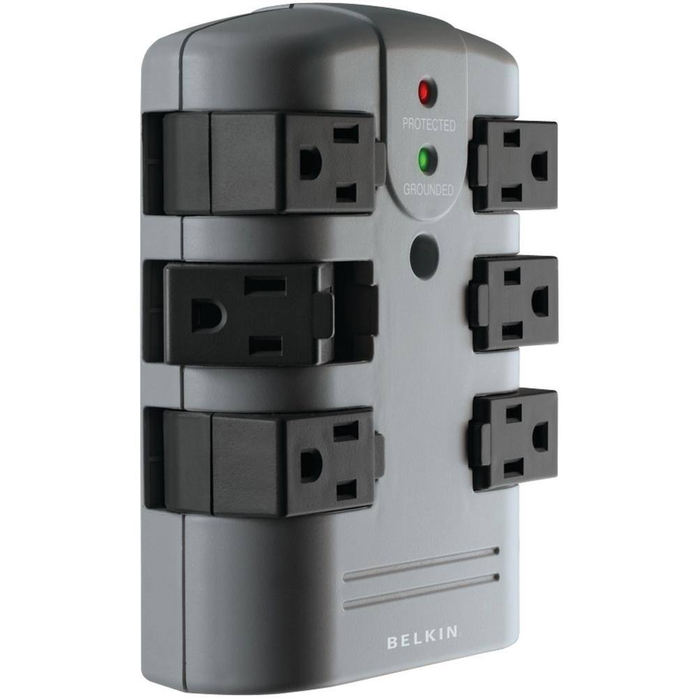 Belkin 6-Outlet Pivot-Plug Surge Protector Wall Tap BP106000