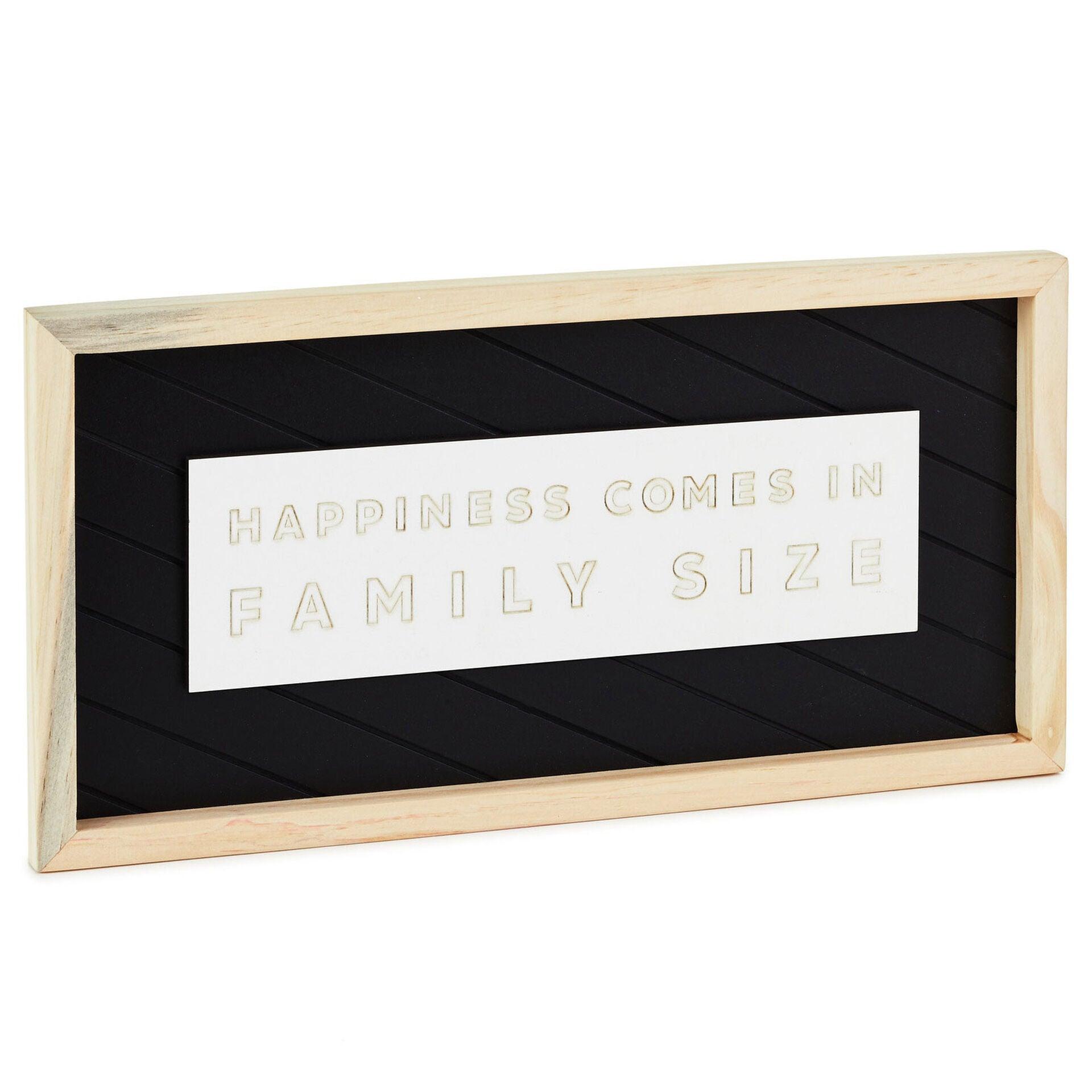 Hallmark  Family Size Happiness Framed Quote Sign, 14x7