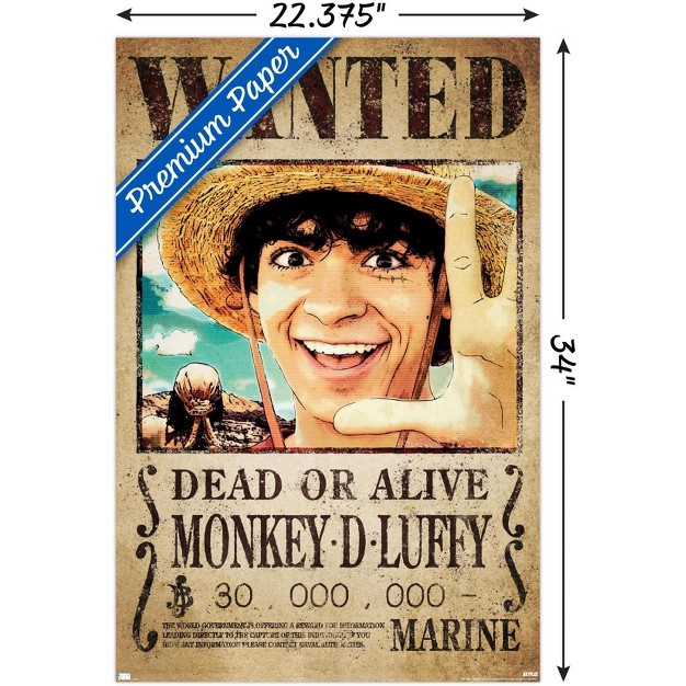 Trends International Netflix One Piece Luffy Wanted Unframed Wall Poster Prints