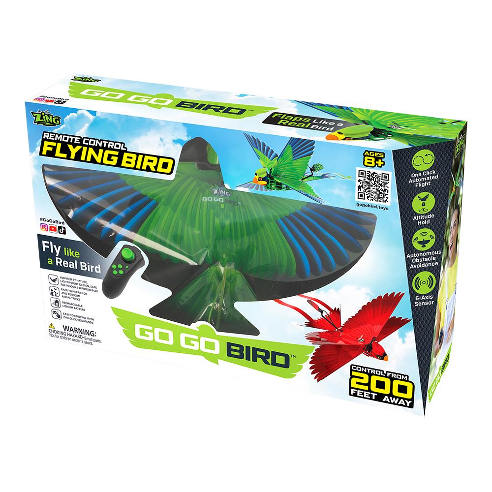 Zing Go Go Bird - Red - Remote Control Flying Toy， Great Starting RC Toy for Boys and Girls