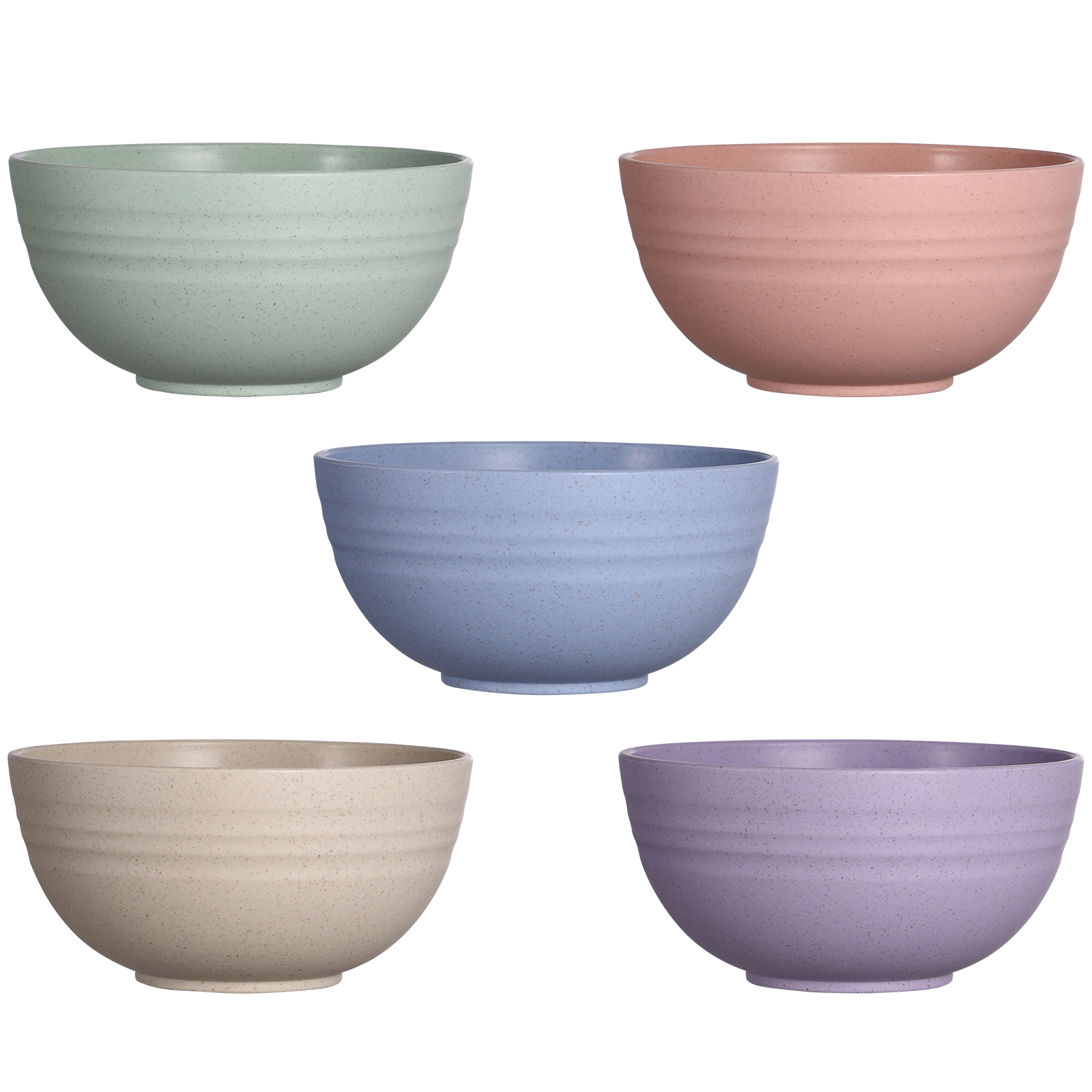 Hemoton Bowls Bowl Cereal Soup Unbreakable Mixing Set Kitchen Plastic Melamine Ceramic Wheat Straw Salad