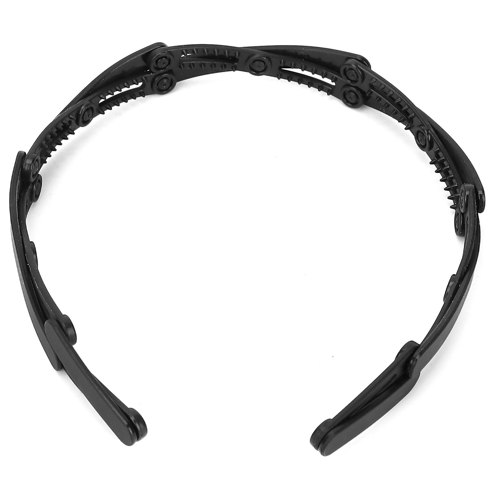 Compact Folding Headband Retractable Pocket Headband Hair Hoops Headpiece For Girlsblack