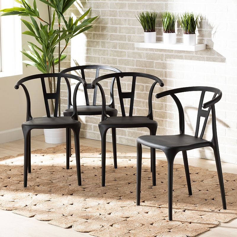 Baxton Studio Warner Dining Chair 4-Piece Set