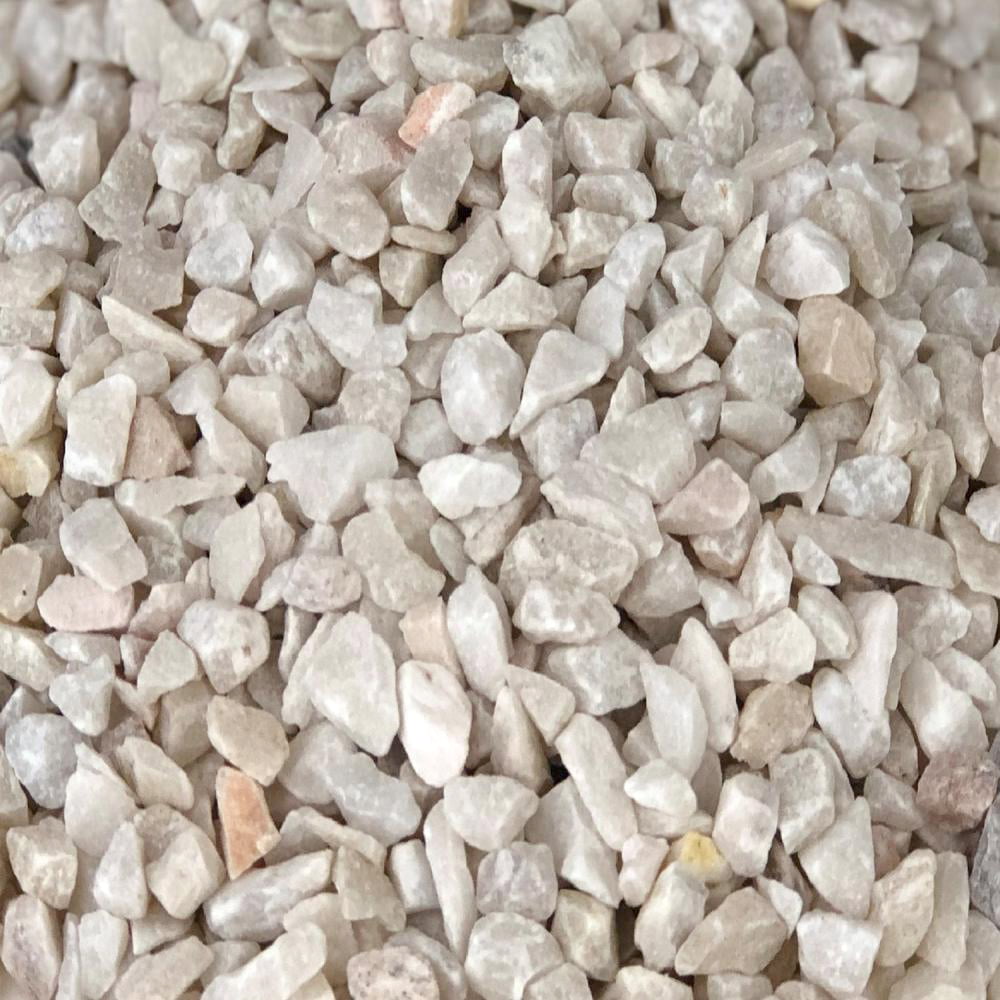 Rainforest Outdoor Decorative Stone, White Natural Stone Gravel, 1620lbs.