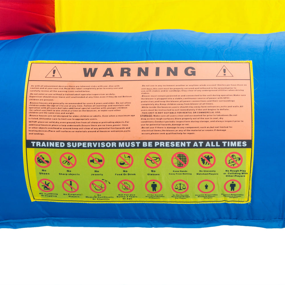 Inflatable Bounce House Castle Jumper Slide Large Trampoline 420D Oxford Cloth PVC Without Blower 3-12 Years Old 157.2"x141.6"x110.4"