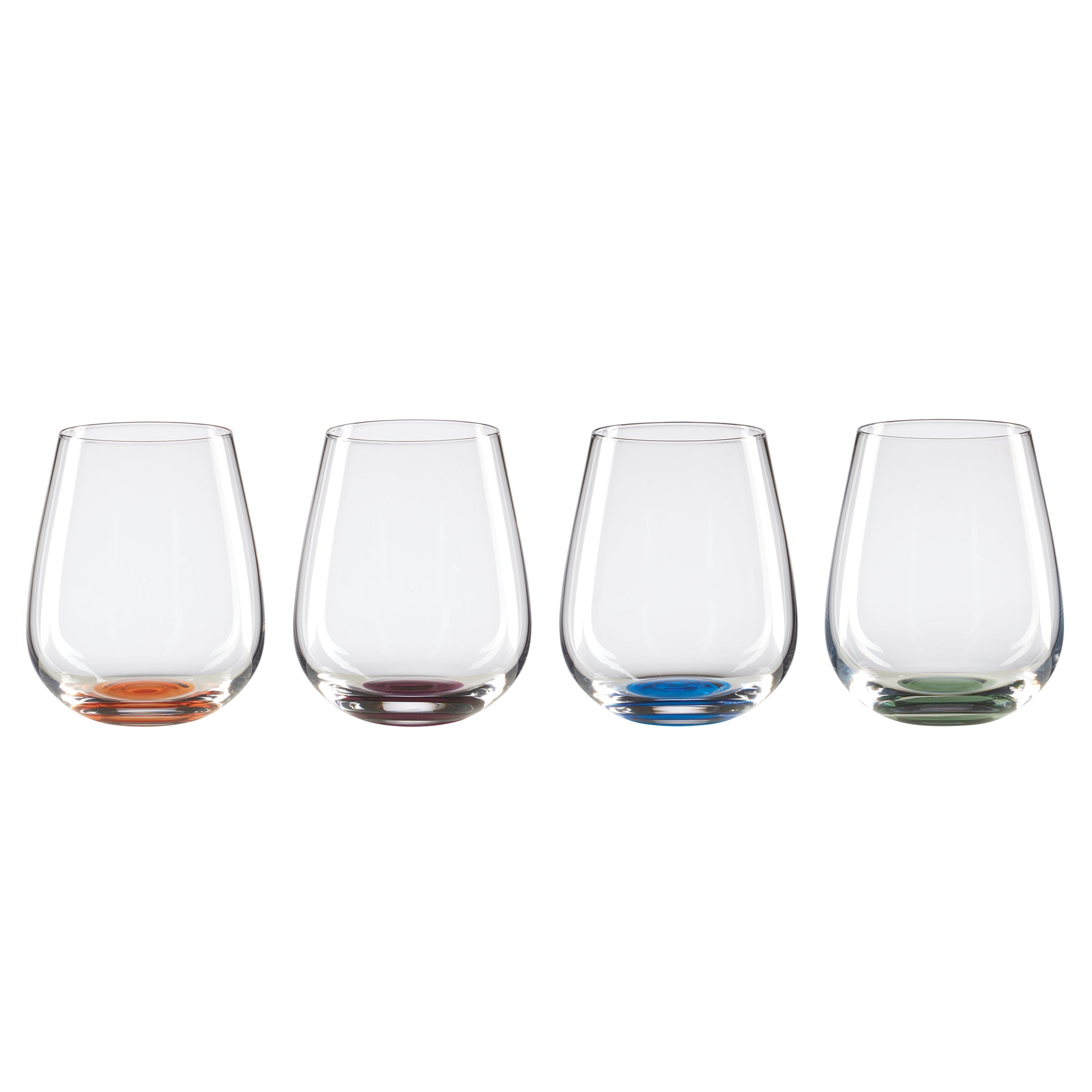 Bottoms Up Stemless Wine Glasses, Set Of 4