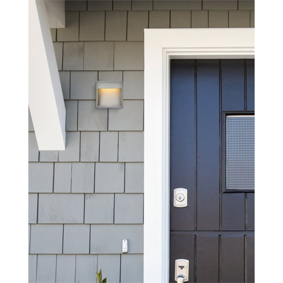 Living District Raine 1 Light 7 quotModern Aluminum LED Wall Sconce in Silver   Modern   Outdoor Wall Lights And Sconces   by Homesquare  Houzz