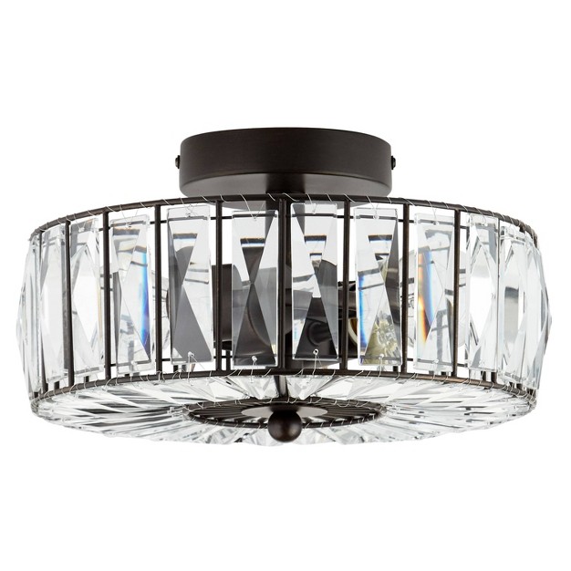 Crystalline Semi flush Mount Pendant Clear River Of Goods