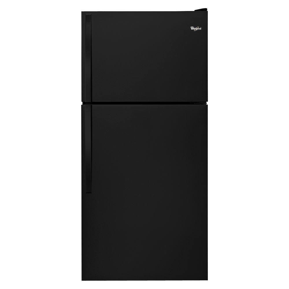 Whirlpool 18.2 cu. ft. Top Freezer Refrigerator in Black WRT318FMDB