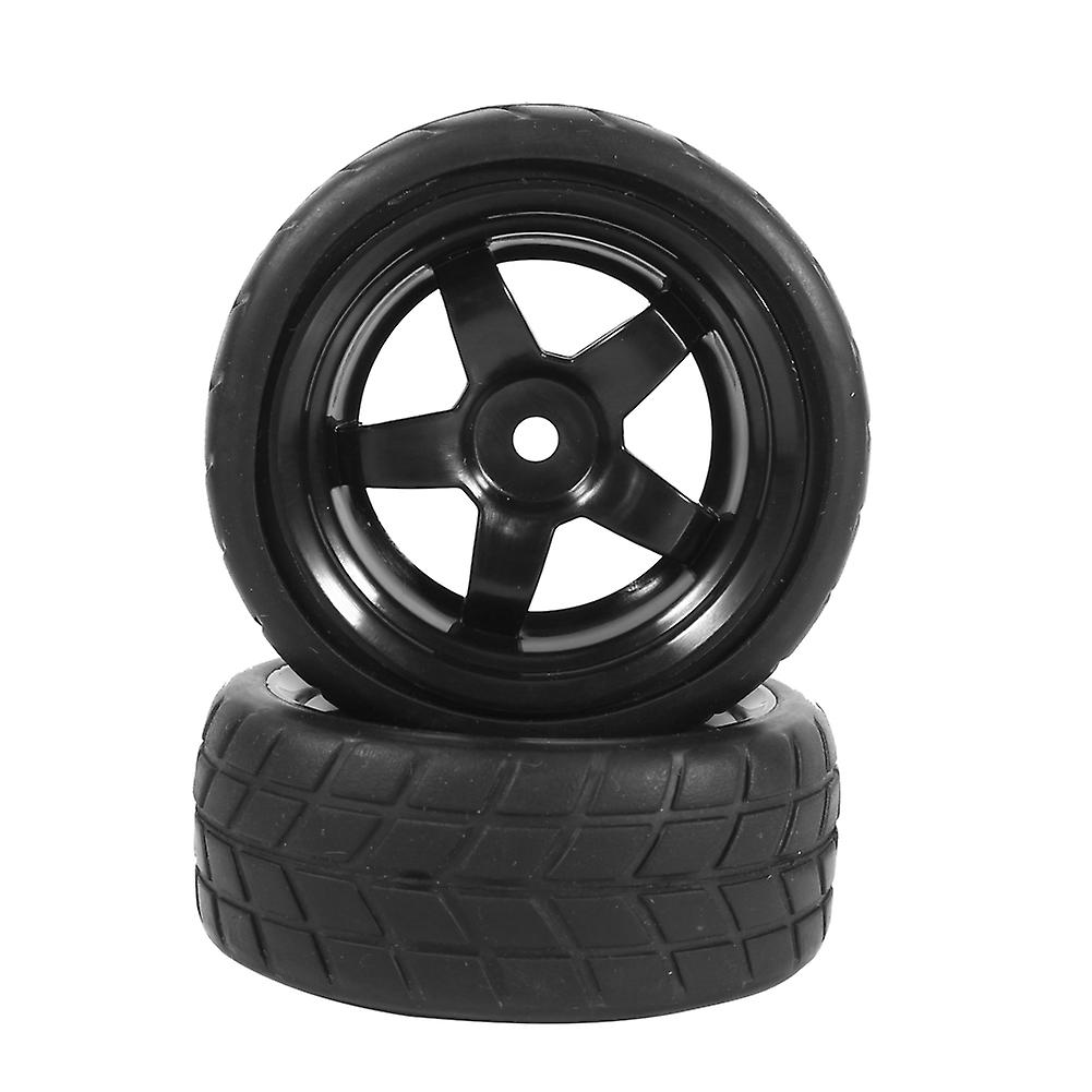 New 4pcs Black Rubber Tires and Wheel Rims High Grip Tyre For Hpi Hsp On Road Rc Car