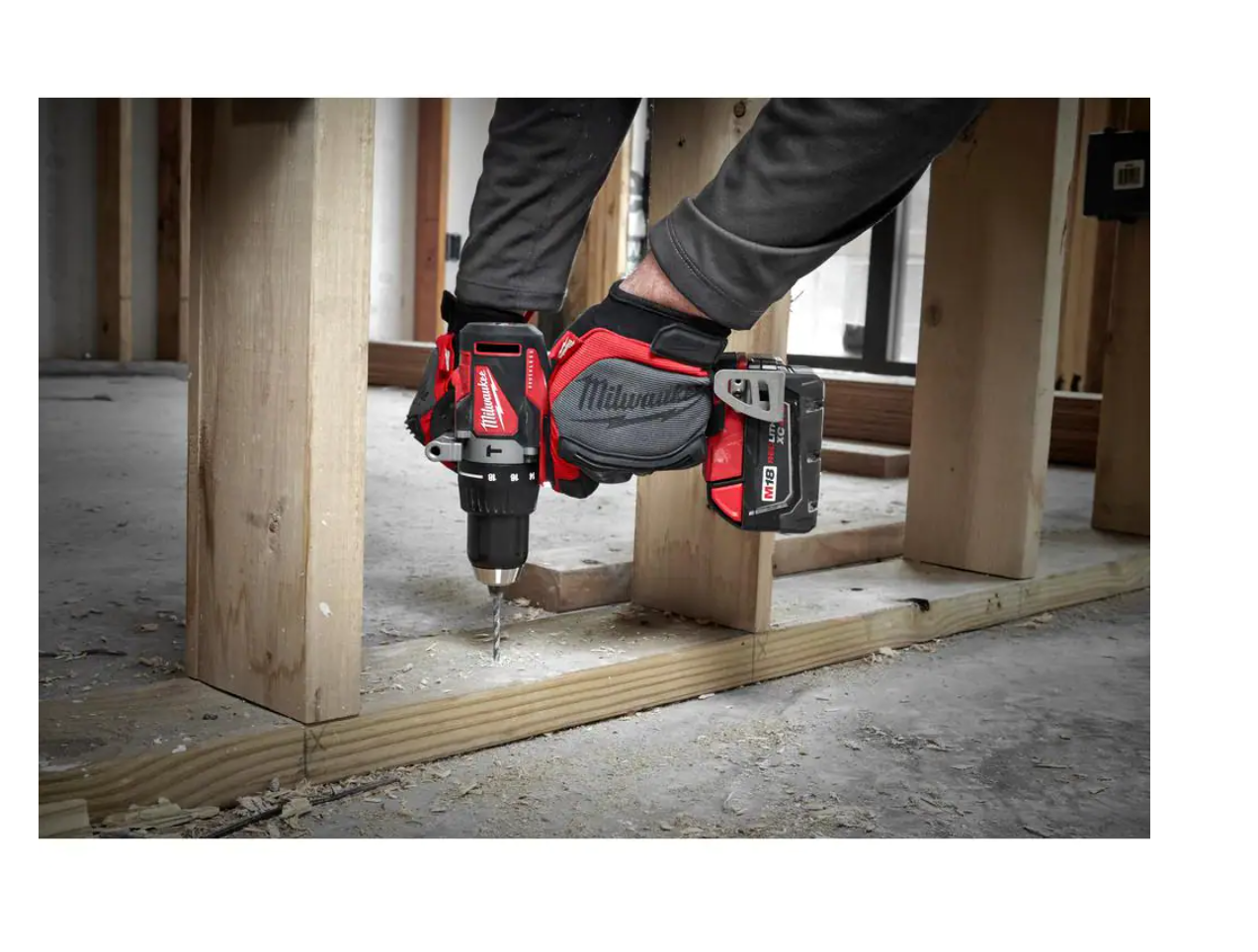 Milwaukee 2902-20 M18 18-Volt Lithium-Ion Brushless Cordless 1/2 in. Compact Hammer Drill Tool Only