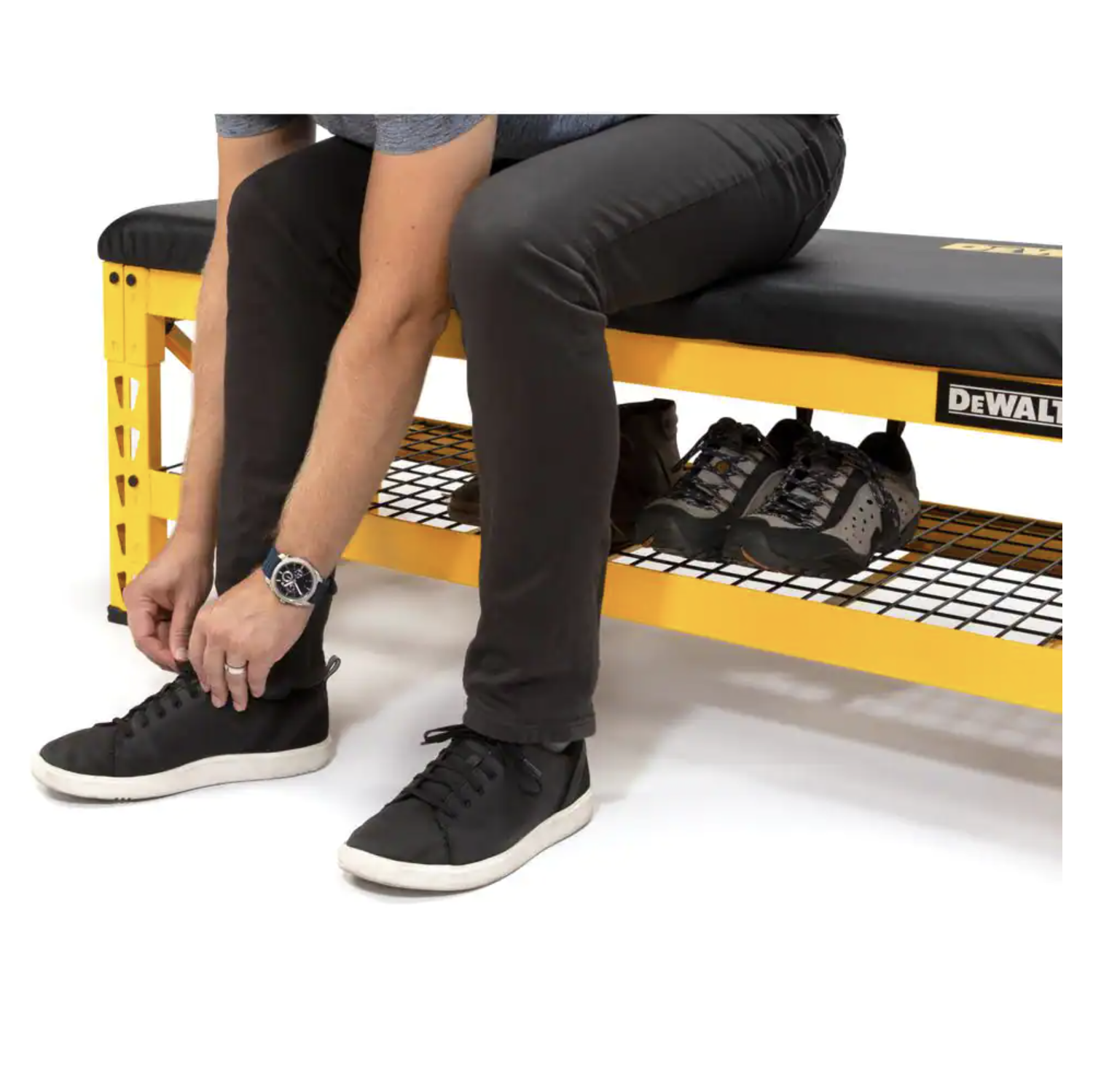 Dewalt DXSTFB048 Garage Bench with Wire Grid Storage Shelf， 20 in. H x 50 in. W x 18 in. D