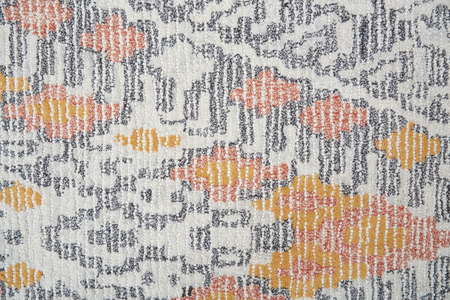 Binada Hand Tufted Gray and Orange Rug by BD Fine